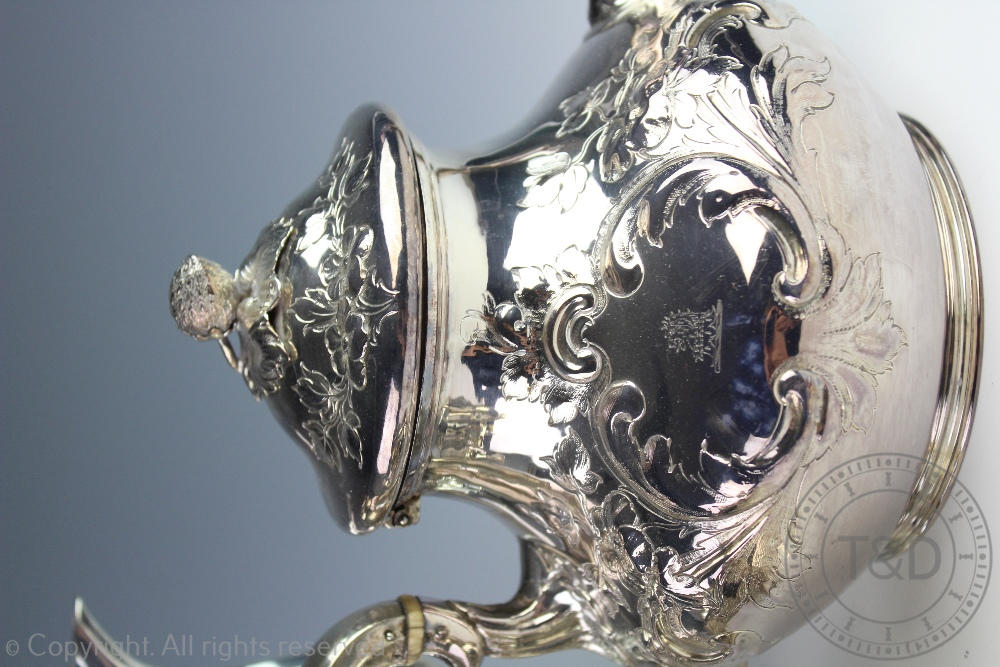 A Victorian silver four piece tea and coffee service, A B Savory and Sons, - Image 2 of 2