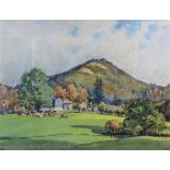 Roland F Spencer Ford (1902-1990), Two watercolours on paper, 'The Wrekin' and 'Farm Buildings',