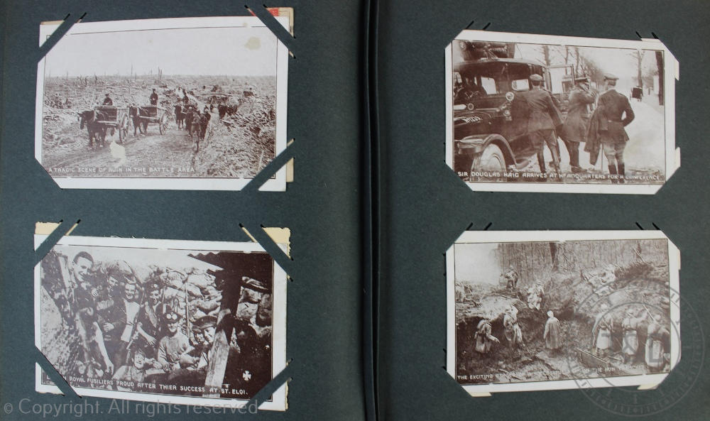 A collection of World War One military postcards, in one album, - Bild 4 aus 5