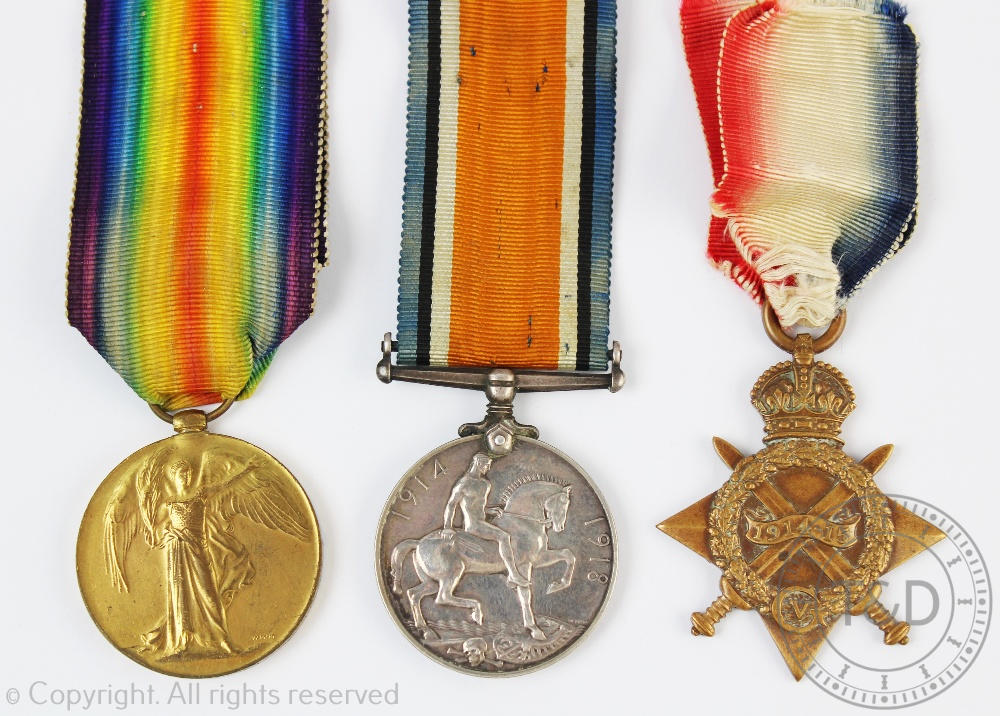 A World War I medal trio to 13112 Pte C T Massey 13-Hus, comprising 1914/15 Star, - Bild 2 aus 6