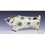 A Wedgwood Zodiac bull designed by Arnold Machin, decorated with star signs, impressed marks,