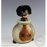 A 'Le Goliwogg' figural glass perfume bottle and stopper for Vingy Paris,