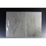 Sheila Benson (Modern British, Shropshire), Four pencil and watercolours on paper,