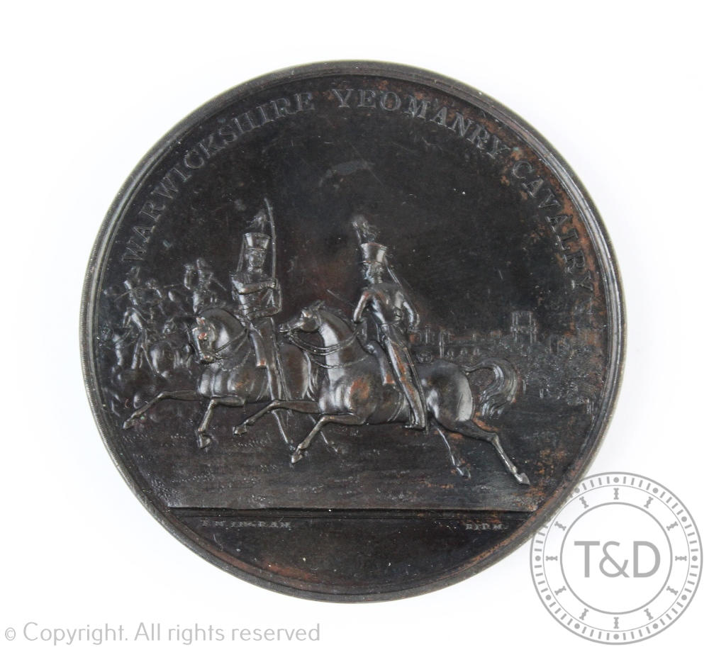 Warwickshire Yeomanry Cavalry medallion by T.W.