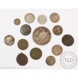 Four early silver Maundy coins, comprising a King Charles II 1681 4d,