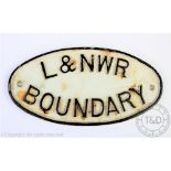 A replica LNER style cast iron railway sign,