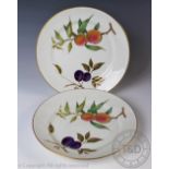 A collection of Royal Worcester Gold Evesham pattern dinner and kitchen wares comprising;