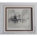 After Arthur L Cherry, Signed engraving, 'Piccadilly Circus', 10.