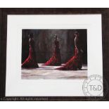 Fletcher Sibthorpe, Contemporary, Lilited edition print on paper, Flamenco dancers, No 169 of 195,