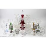A collection of Victorian and later glass ware,
