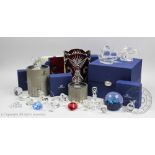 A collection of Swarovski crystal to include; a Rose (boxed), Clown (boxed),