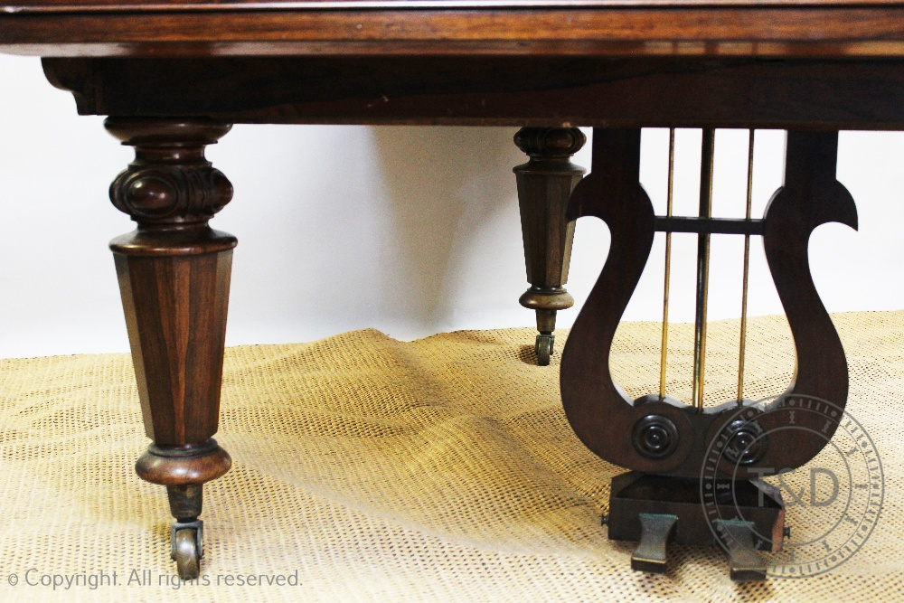 A 19th century John Broadwood and Sons rosewood baby grand piano, with gilt metal frame, - Bild 2 aus 9