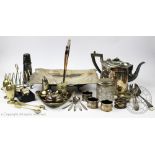 A selection of silver and silver plated items,