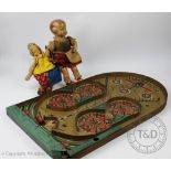 A selection of dolls, comprising a painted wood and cloth alpine type doll, 24cm,