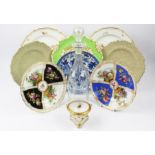 A pair of Meissen porcelain plates, painted with floral sprigs and sprays,