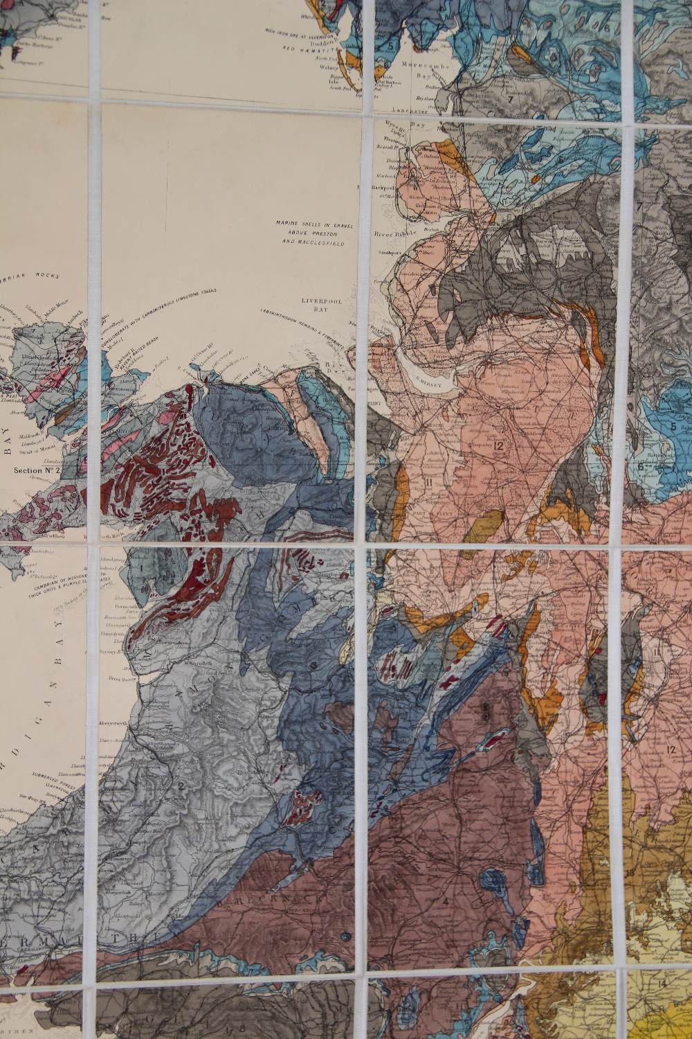 RAMSAY (C), GEOLOGICAL MAP OF ENGLAND AND WALES, 4th edition, printed by Edward Stanford, - Image 12 of 20