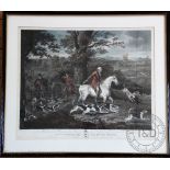 Woodman after Thomas Weaver, Hand coloured engraving, John Corbet Esq and his fox hounds,