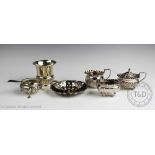 A collection of silver and plated wares,