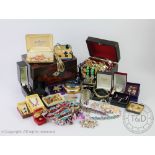 A large quantity of costume, vintage and antique jewellery,