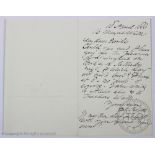 Dante Gabriel Rossetti (1828-1882) - two hand written and signed letters to Constantine Alexander