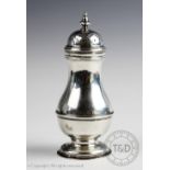 A George II silver sugar caster, DG, London 1740,