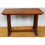 A Victorian pitch pine refectory table,