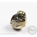 A silver chick form pin cushion, Chester 1912,