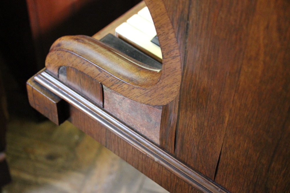 A 19th century John Broadwood and Sons rosewood baby grand piano, with gilt metal frame, - Bild 8 aus 9