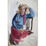 Guy Worsdell (1908-1979), An album of pen and ink, pastel and watercolour drawings,