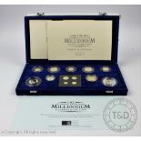 A Royal Mint Millennium Collection silver proof coin set, No 2059, crown to 1d,