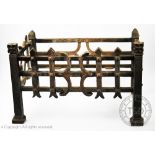 A 19th Century style cast iron fire grate and back,