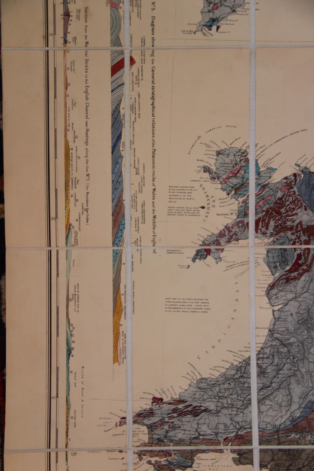 RAMSAY (C), GEOLOGICAL MAP OF ENGLAND AND WALES, 4th edition, printed by Edward Stanford, - Image 11 of 20