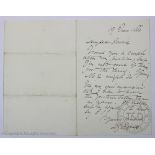 Dante Gabriel Rossetti (1828-1882) - two hand written and signed letters to Constantine Alexander