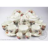 A collection of Royal Crown Derby, Derby Posies, tea wares to include, two tea pots,