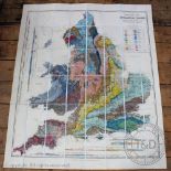 RAMSAY (C), GEOLOGICAL MAP OF ENGLAND AND WALES, 4th edition, printed by Edward Stanford,