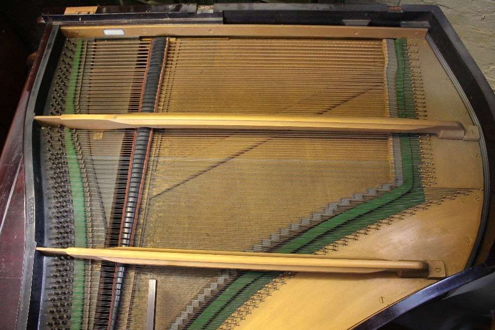 A 19th century John Broadwood and Sons rosewood baby grand piano, with gilt metal frame, - Bild 4 aus 9