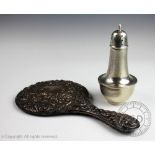 An Edwardian silver backed hand mirror, Chester 1905,