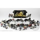 A collection of twenty five Maisto Harley davidson collectord motor bikes to include;