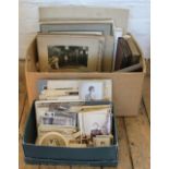 A collection of Victorian and later photographs and photographic postcards, in albums and loose,