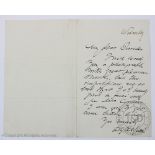 Dante Gabriel Rossetti (1828-1882) - three hand written and signed letters to Constantine Alexander