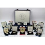 A collection of silver and other proof £2, £1 and other denomination coins,