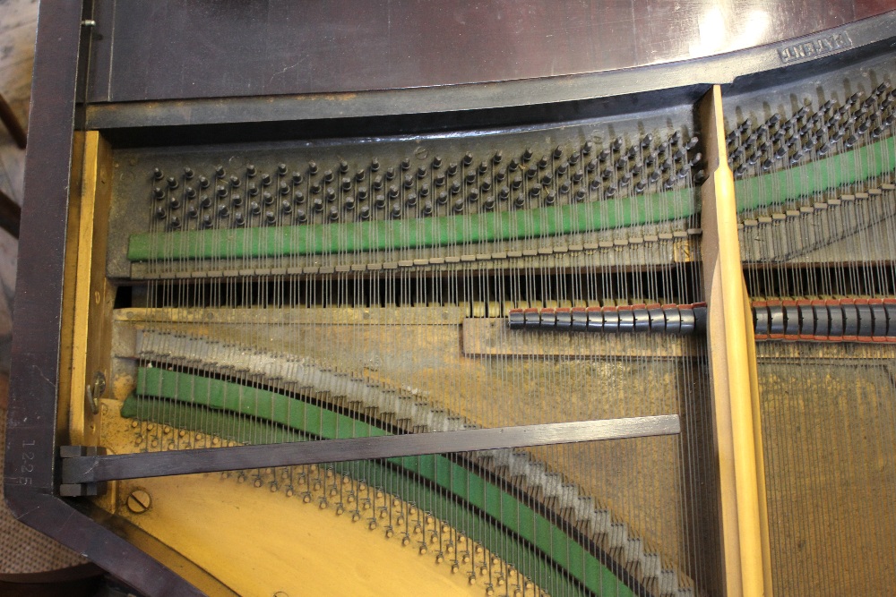 A 19th century John Broadwood and Sons rosewood baby grand piano, with gilt metal frame, - Bild 5 aus 9