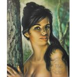 After Joseph Henry Lynch, Colour Print, Portrait of Tina, 58cm x 47cm,