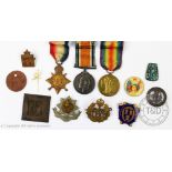 A World War I trio to 11093 Sjt T G Povah Cheshire Regiment, comprising 1914-15 Star, BWM and VM,