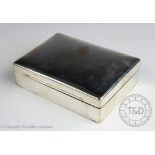 Military interest: a George V silver cigarette box, Goldsmiths & Silversmiths Co Ltd,