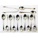 A set of twelve silver teaspoons, Barker Brothers, Chester 1913,