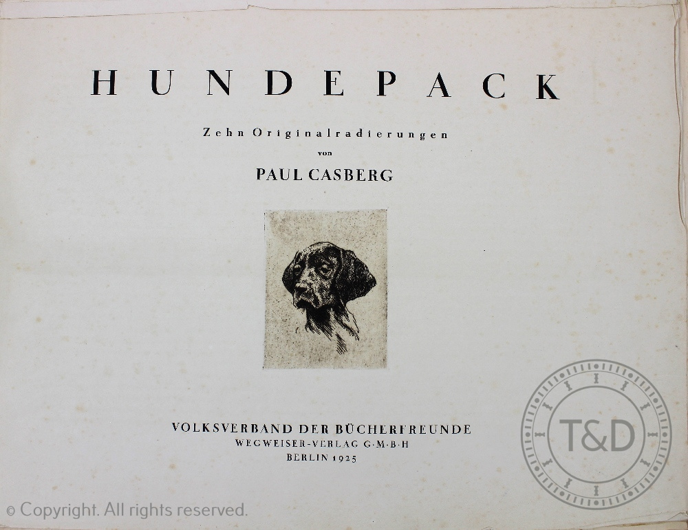 CASBERG (P), HUNDEPACK, ten etchings of various breeds of dog, each signed in pencil, 29cm x 37. - Image 2 of 5