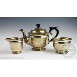 A George V silver three piece tea service, Viners Ltd, Sheffield 1936,