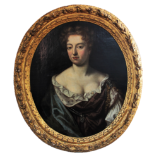 Manner of Sir Godfrey Kneller, 18th century oil on canvas, Portrait of Queen Anne, 73cm x 61.