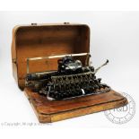 An American Blickensderfer typewriter, No 7, in oak veneered case,